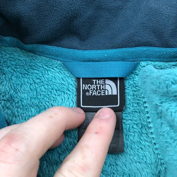 The North Face Jacket Womens XL Blue Full Zip Fleece Embroidered Logo Osito - Picture 5 of 9